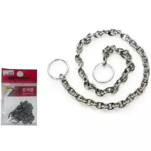 [라일리쥬얼리] Rly 문패 펜던트 은색줄 걸이용 메탈줄 쇠줄 고리줄