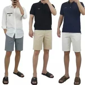 [셀러허브 패션]에이오 썸머 남자 여름 린넨 마 5부 밴딩 반바지 빅사이즈