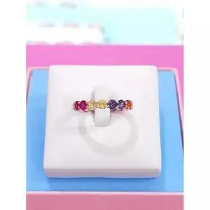 [하프클럽/ 주얼리] 세이브존05 Pretty 큐빅 오링반지(멀티핑크)2 RDC24030022