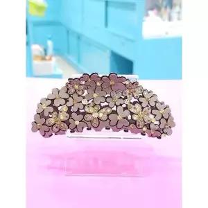 [하프클럽/ 주얼리] 세이브존05 프랑스 Premium 플라워 대 집게핀 (브라운)0 RRD2