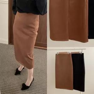 위쉬몰 MO 엔젤벨벳레더롱스커트(T149H411) 빅사이즈 (24274991A)