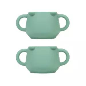 블루마마 유아컵 실리콘 자기주도 연습 곰돌이 민트X2 BNA