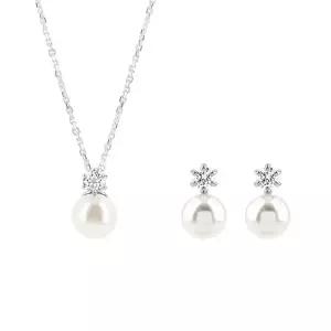 [신세계라이브쇼핑]스와로브스키 5689624 Matrix 진주 귀걸이 목걸이 세트