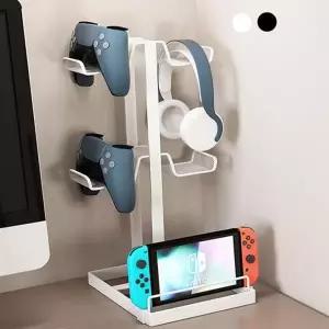 게임기 거치대 데스크탑 콘솔 스탠드 게임 패드 거치대 정리대 컨트롤러 진열대 책상용 다용도 보관함