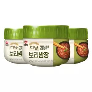 [CJ]백설 다담 보리쌈장 570g x3개