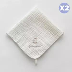 제이앤제나 아기 가제 거즈 손수건 자수 제나포니 X2