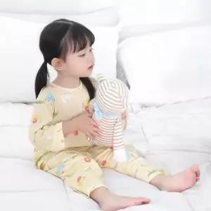 (더오투투)리틀 사파리 7부 상하 세트 봄 여름 유아 내의 실내복 잠옷 내복