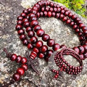 불교 사찰 백팔염주 1p x 10개 1묶음 단풍나무 합장주 단주 팔찌 목걸이