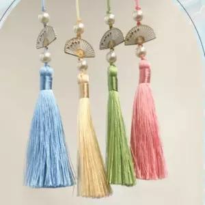 노리개 부채 전통 복주머니 태슬 진주 장식 고급 한복 새해복