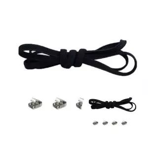 스포츠 운동 비품 고무 신발끈 1p x 10개 1묶음 고무 신발끈 무매듭 운동화끈 블랙