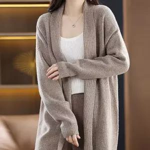 [라일리여성의류] Rly 여자 노버튼 베이직 숄가디건 겉옷