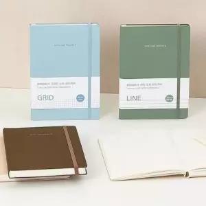 [문구] 유선 양장 하드커버 밴드 라인 노트 1P 필기 연습장