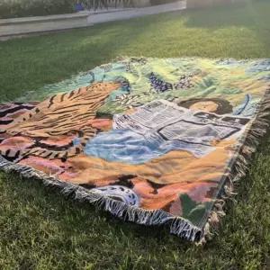 호랑이 디자인 소파 패브릭 인테리어 담요