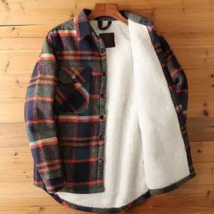 검빨 누빔 체크남방 패딩 셔츠 겨울 패딩남방 경량