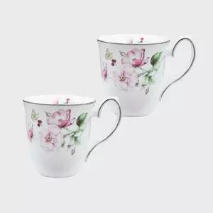 한국도자기 꽃무늬 머그컵 2p 세트 엘리제핑크 엄마 생일 선물 MNA