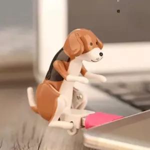 춤추는 강아지 스마트폰 케이블 움직이는 충전기
