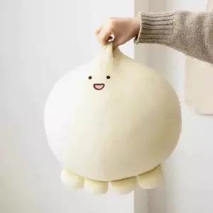 반죽쿠션 인형 말랑 반죽 문어 30cm 만두 화이트 애착 쿠션 중형 말랑쫀똑한