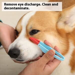 고양이용 눈 세척 브러시  둥근 팁 얼룩 제거제 눈물 물티슈 도구 저자극성 그루밍 액세서리