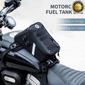 오토바이 탱크 백 대형 5L 수하물 블랙 방수 지퍼 전화기 지도 포켓 ADV 듀얼 스포츠 투어링에 적합
