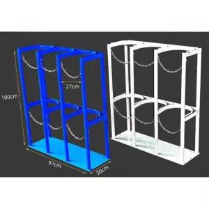 가스통 보관대 산소통 철제 지지대 스탠드 2구 거치대