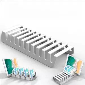 태블릿 수직 정리대 화이트 책상 테블릿 노트북 플라스틱 세로 클립 핸드폰