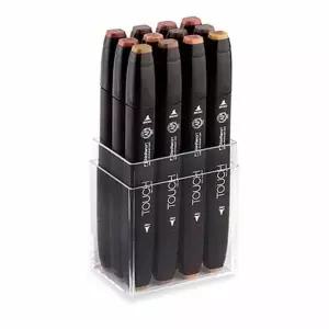 트윈 XU41XX99 팁 마카 12컬러 세트 색연필 마커 펜 드로잉 아트용품 색칠 공부용