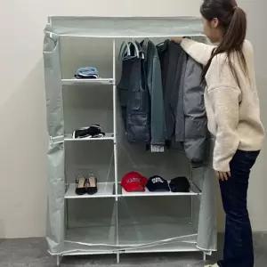 [라일리생활건강] Rly ZF 조립식 2단 간이 비키니옷장 그레이