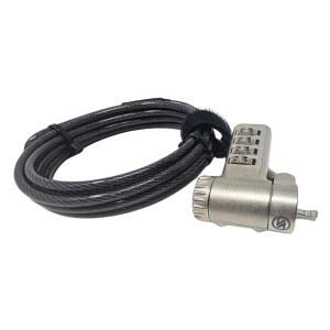 켄싱턴 웨지 나노 및 기타 대부분의 보안 슬롯을 위한 Sendt 블랙 유니버설 노트북 결합 잠금 케이블