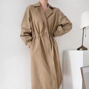 [신상오픈런]여성 투웨이 긴 원피스 스트링 카라 집업 가을 롱코트 (41928375)