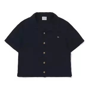 BA21BL01DN 아동 남아 여아 네이비 리조트 시어서커 셔츠