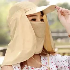 [라일리] Rly 안면 마스크 썬캡 베이지 얼굴가리개 등산마스크