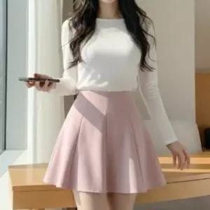 [옷자락]여성 데일리 하객 패션 미니 플레어 스커트 바지