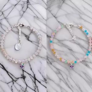 [다잇템]여자 펜던트 크리스탈 비즈 2Type 큐빅 팔찌 (29414908A)