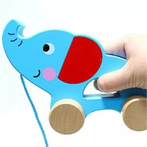영아용 코끼리 원목장난감 손으로굴리기 유아걸음마 속도조절 대근육