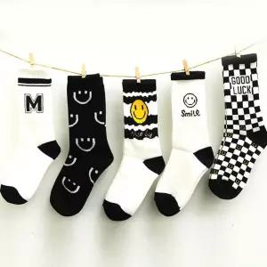 [베스트TOP100] 체커보드 디자인 유아 아동 키즈 데일리 양말 5족