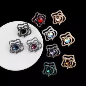 [다잇템]여자 실버세대 그런지 모피 멀티컬러 브로치 (17178057A)