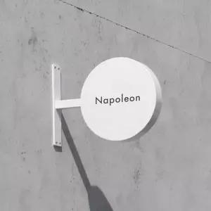 원형 스탠드 광고판 배너 액카페 안내판 스탠딩 흰색