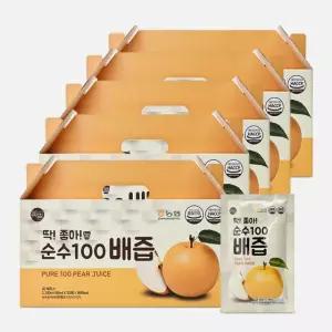 미쁨생활건강 국내산 나주 배로 만든 순수100 배즙 음료 30포, 5개