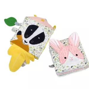 보고만지기 촉감 헝겊책 2종 토끼인형 바스락 토이북 아동 감각