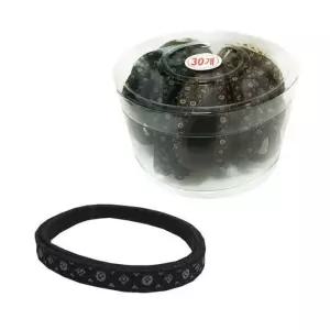 [(주)대통유통]다이아 기본 납작고무줄 30P 코사지통 머리끈헤어밴드 (11536300