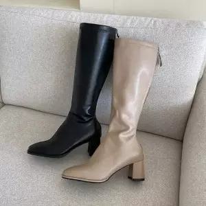 [신세계라이브쇼핑][옷자락] 여자 베이직 롱부츠 통굽 미들힐
