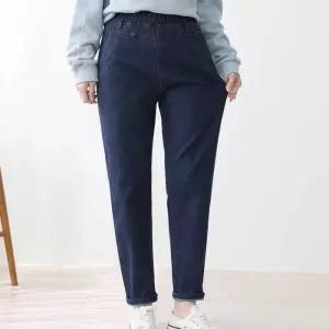 [다잇템]여자 FW 2XL 고무줄 세미배기핏 청바지 (19377124A)