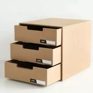 키밍 JAB461I8 다용도 3단 서랍식 종이 정리함 데스크 수납