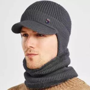 윈터로드 비니 넥워머 세트 겨울 귀도리 털모자 골프 등산