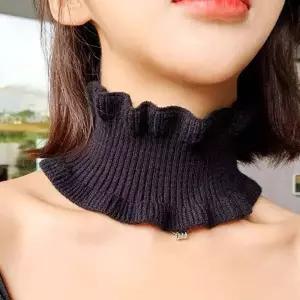 링클 페이크 목폴라 니트 넥워머 공갈목티 패션 머플러 워머