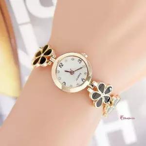 여성 플라워 메탈 여자 팔찌시계 로맨틱 손목시계abc997