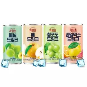 [과일촌 4종] 과일촌 매실+배+청포도+과일믹스 175ml 6캔씩 24캔