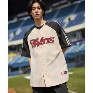 1993STUDIO [LG트윈스x1993스튜디오] 베이스볼 우븐 유니폼 셔츠_블랙 106723