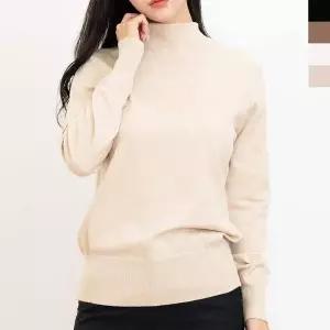 PKT 1002 여자노멀반폴라니트티 반목폴라 티숙 맨투맨 여성 반목