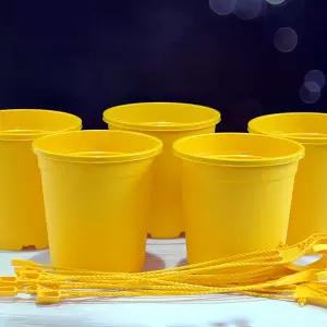 국내산 칼라걸이화분 노랑17호 5개걸이세트